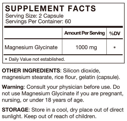 Magnesium Glycinate 1000mg