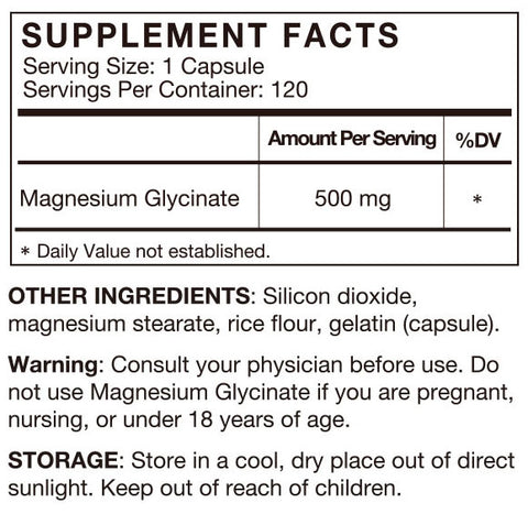 Magnesium Glycinate 500mg