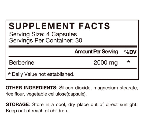 Berberine Supplement 2000mg Daily